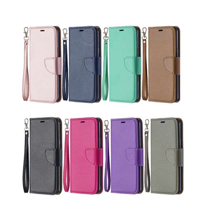 For LG K51 Litchi Texture Pure Color Horizontal Flip PU Leather Case with Holder & Card Slots & Wallet & Lanyard