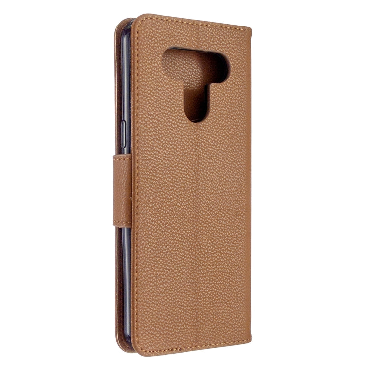 For LG K51 Litchi Texture Pure Color Horizontal Flip PU Leather Case with Holder & Card Slots & Wallet & Lanyard