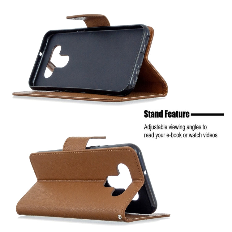 For LG K51 Litchi Texture Pure Color Horizontal Flip PU Leather Case with Holder & Card Slots & Wallet & Lanyard