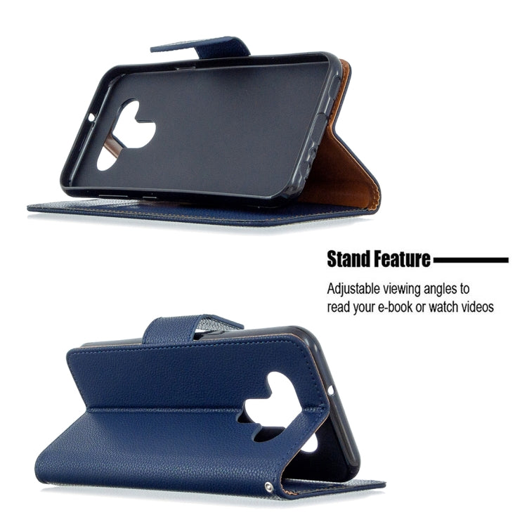 For LG K51 Litchi Texture Pure Color Horizontal Flip PU Leather Case with Holder & Card Slots & Wallet & Lanyard