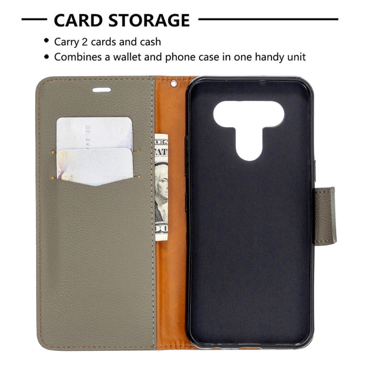 For LG K51 Litchi Texture Pure Color Horizontal Flip PU Leather Case with Holder & Card Slots & Wallet & Lanyard