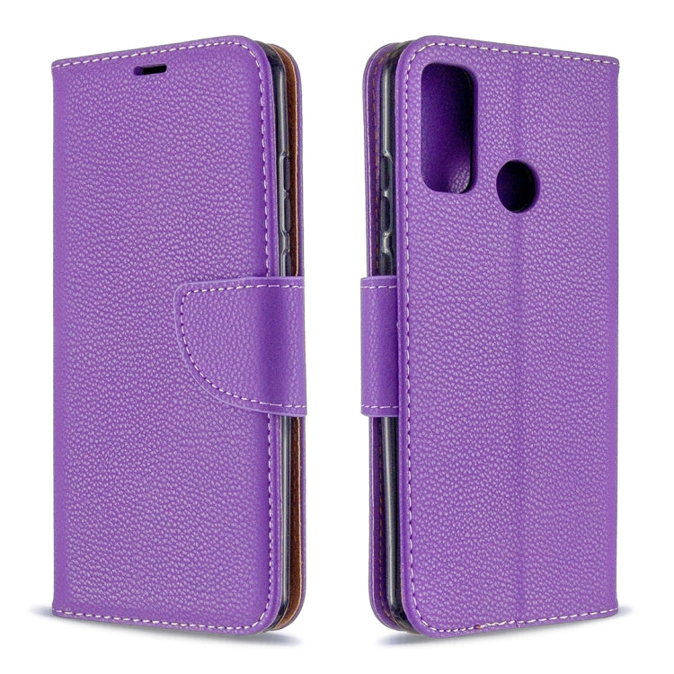 For Huawei P Smart (2020) Litchi Texture Pure Color Horizontal Flip PU Leather Case with Holder & Card Slots & Wallet & Lanyard