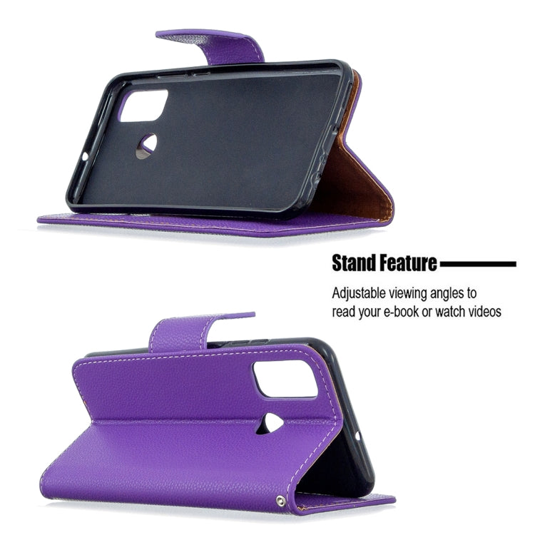 For Huawei P Smart (2020) Litchi Texture Pure Color Horizontal Flip PU Leather Case with Holder & Card Slots & Wallet & Lanyard