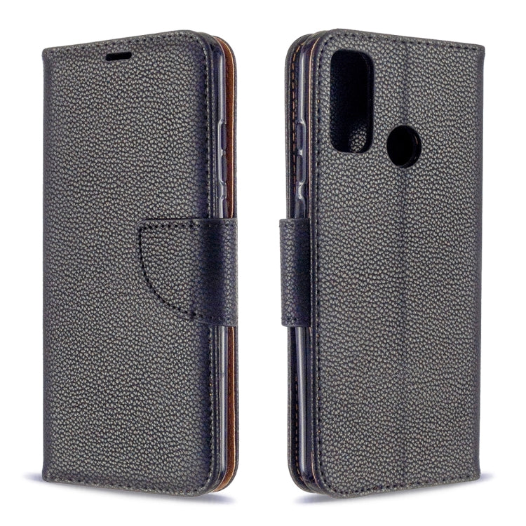 For Huawei P Smart (2020) Litchi Texture Pure Color Horizontal Flip PU Leather Case with Holder & Card Slots & Wallet & Lanyard
