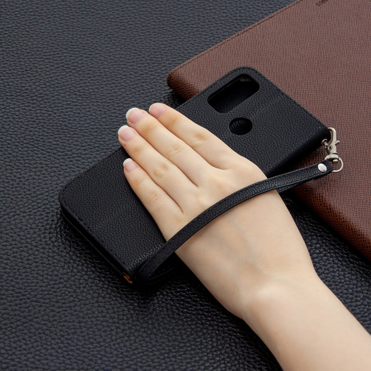 For Huawei P Smart (2020) Litchi Texture Pure Color Horizontal Flip PU Leather Case with Holder & Card Slots & Wallet & Lanyard