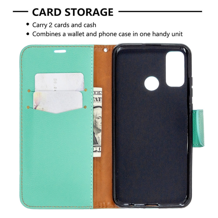 For Huawei P Smart (2020) Litchi Texture Pure Color Horizontal Flip PU Leather Case with Holder & Card Slots & Wallet & Lanyard