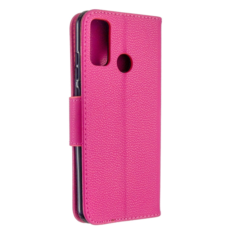 For Huawei P Smart (2020) Litchi Texture Pure Color Horizontal Flip PU Leather Case with Holder & Card Slots & Wallet & Lanyard