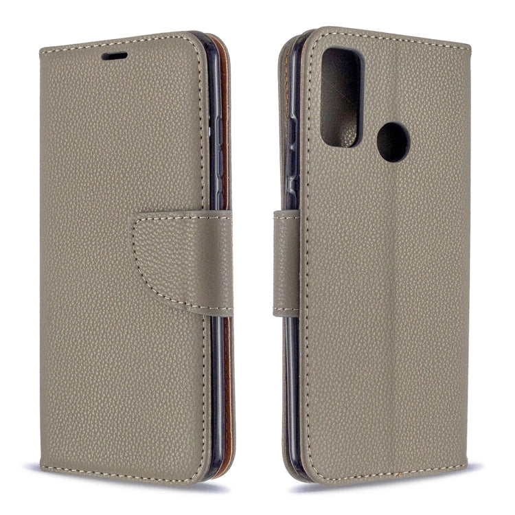 For Huawei P Smart (2020) Litchi Texture Pure Color Horizontal Flip PU Leather Case with Holder & Card Slots & Wallet & Lanyard