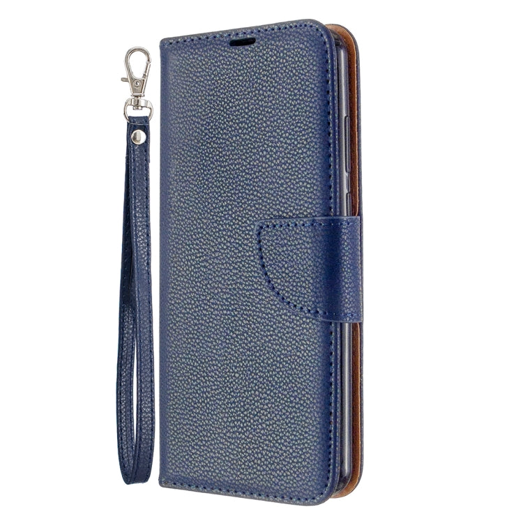 For Huawei Y6P Litchi Texture Pure Color Horizontal Flip PU Leather Case with Holder & Card Slots & Wallet & Lanyard