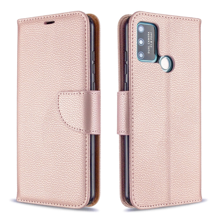 For Huawei Honor 9A Litchi Texture Pure Color Horizontal Flip PU Leather Case with Holder & Card Slots & Wallet & Lanyard