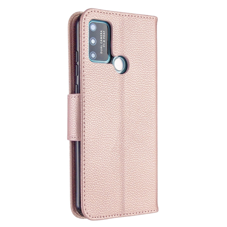 For Huawei Honor 9A Litchi Texture Pure Color Horizontal Flip PU Leather Case with Holder & Card Slots & Wallet & Lanyard
