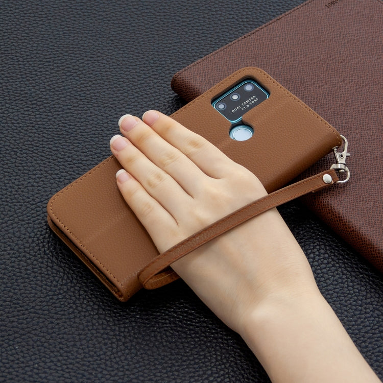 For Huawei Honor 9A Litchi Texture Pure Color Horizontal Flip PU Leather Case with Holder & Card Slots & Wallet & Lanyard