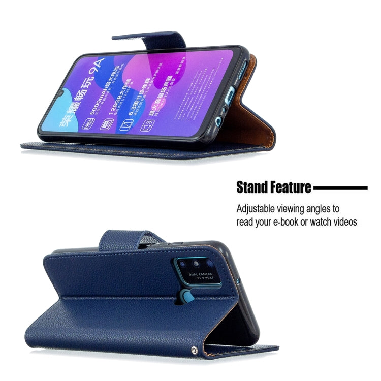 For Huawei Honor 9A Litchi Texture Pure Color Horizontal Flip PU Leather Case with Holder & Card Slots & Wallet & Lanyard