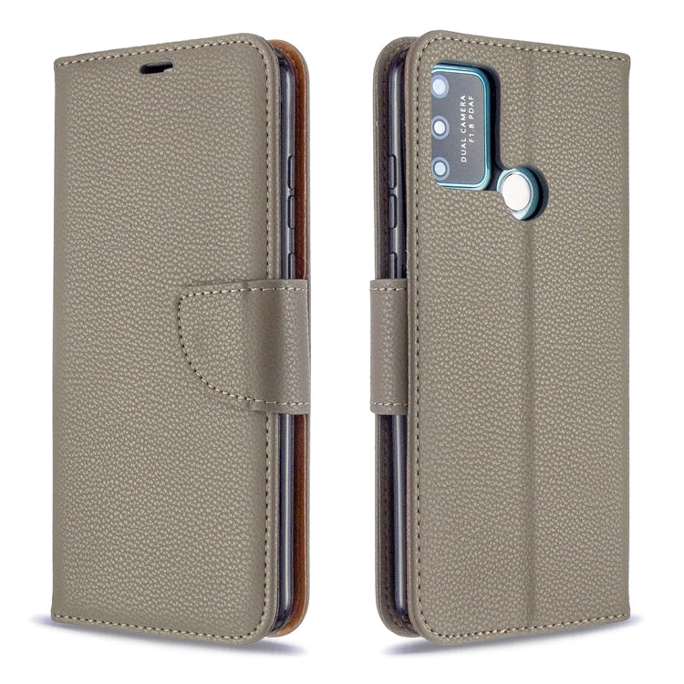 For Huawei Honor 9A Litchi Texture Pure Color Horizontal Flip PU Leather Case with Holder & Card Slots & Wallet & Lanyard
