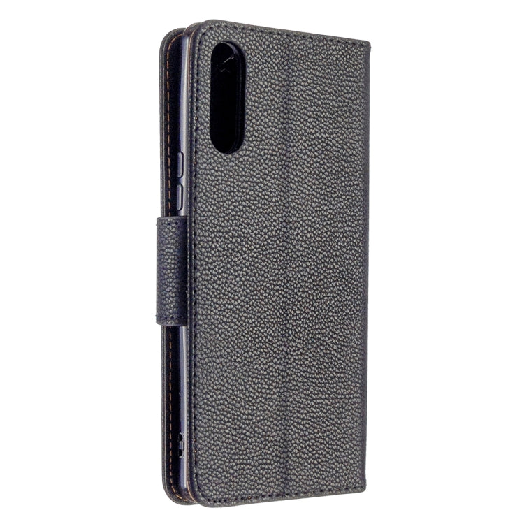 For Sony Xperia L4 Litchi Texture Pure Color Horizontal Flip PU Leather Case with Holder & Card Slots & Wallet & Lanyard