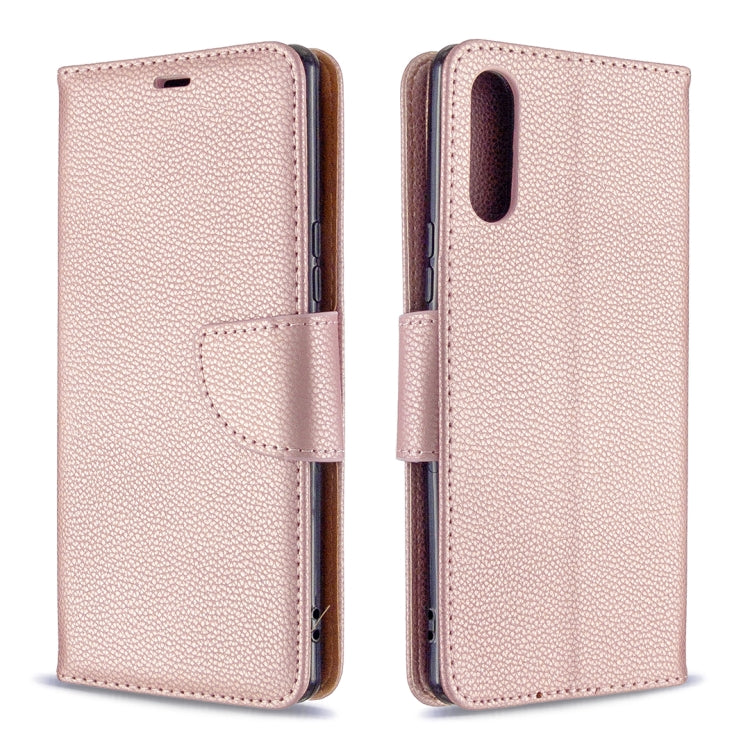 For Sony Xperia L4 Litchi Texture Pure Color Horizontal Flip PU Leather Case with Holder & Card Slots & Wallet & Lanyard
