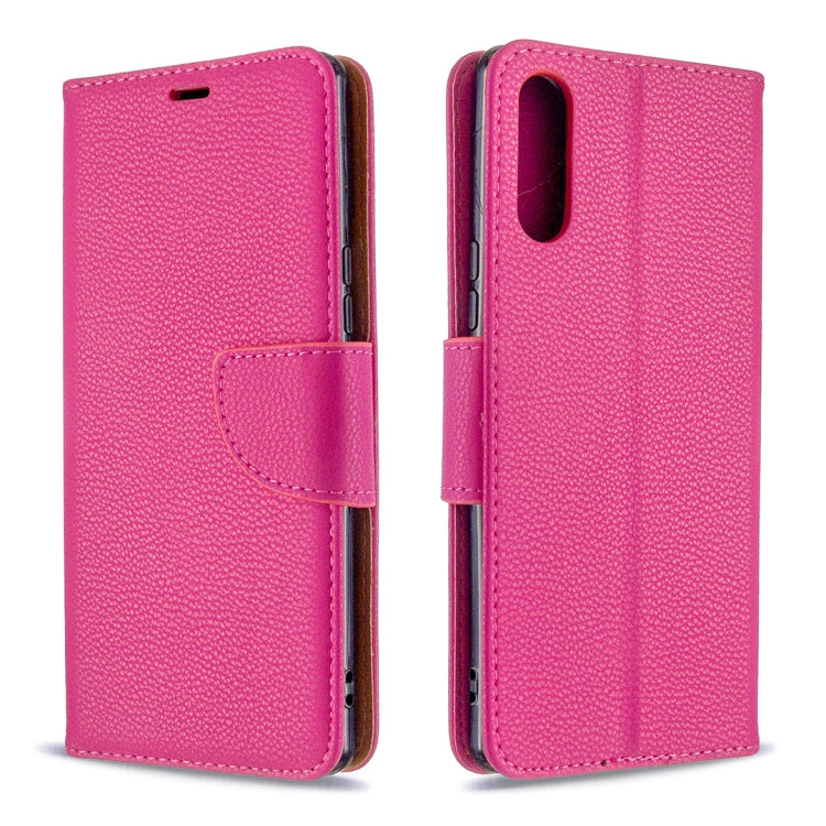 For Sony Xperia L4 Litchi Texture Pure Color Horizontal Flip PU Leather Case with Holder & Card Slots & Wallet & Lanyard
