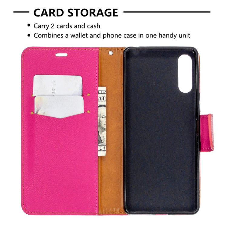 For Sony Xperia L4 Litchi Texture Pure Color Horizontal Flip PU Leather Case with Holder & Card Slots & Wallet & Lanyard