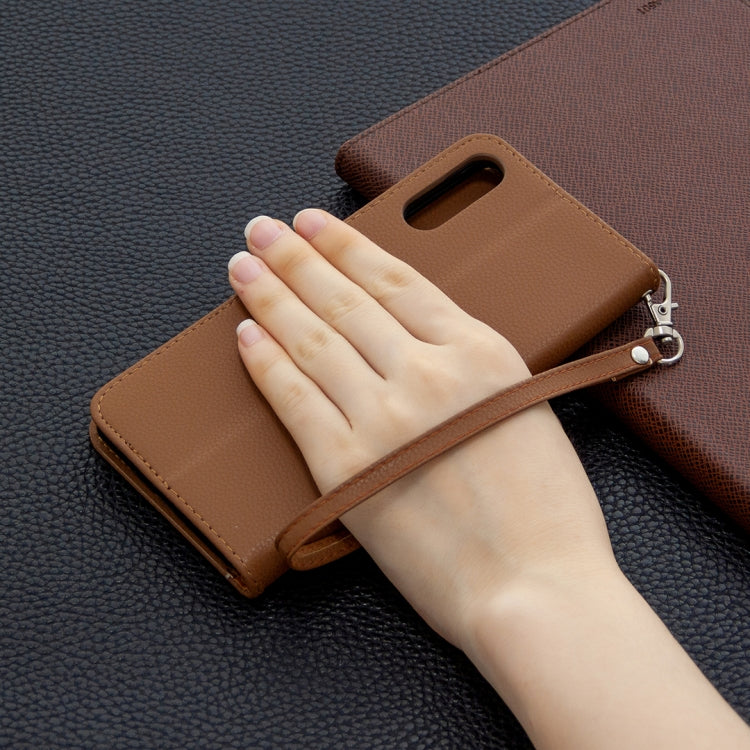 For Sony Xperia L4 Litchi Texture Pure Color Horizontal Flip PU Leather Case with Holder & Card Slots & Wallet & Lanyard