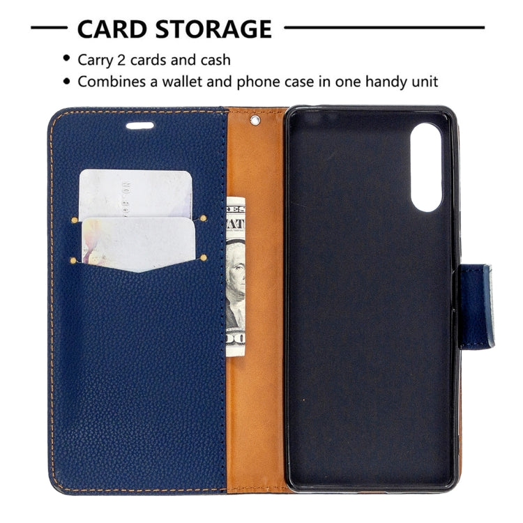 For Sony Xperia L4 Litchi Texture Pure Color Horizontal Flip PU Leather Case with Holder & Card Slots & Wallet & Lanyard