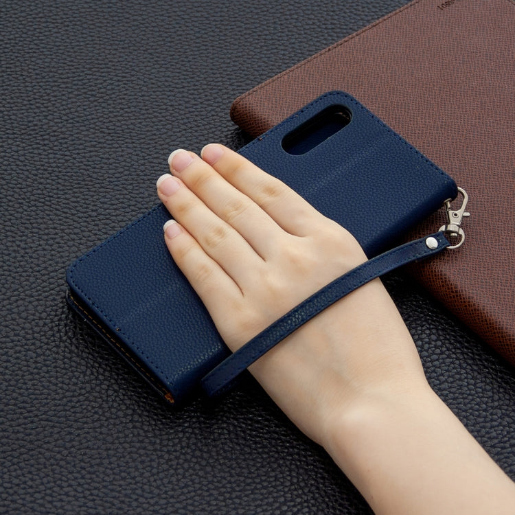 For Sony Xperia L4 Litchi Texture Pure Color Horizontal Flip PU Leather Case with Holder & Card Slots & Wallet & Lanyard