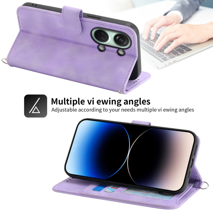 For OnePlus Ace 2V Skin-feel Flowers Embossed Wallet Leather Phone Case