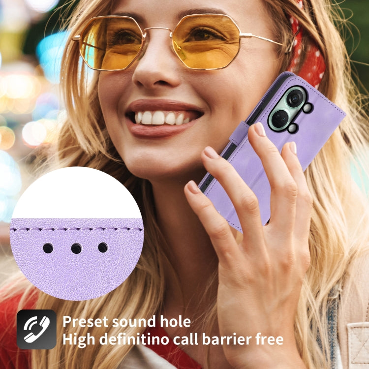 For OnePlus Ace 2V Skin-feel Flowers Embossed Wallet Leather Phone Case