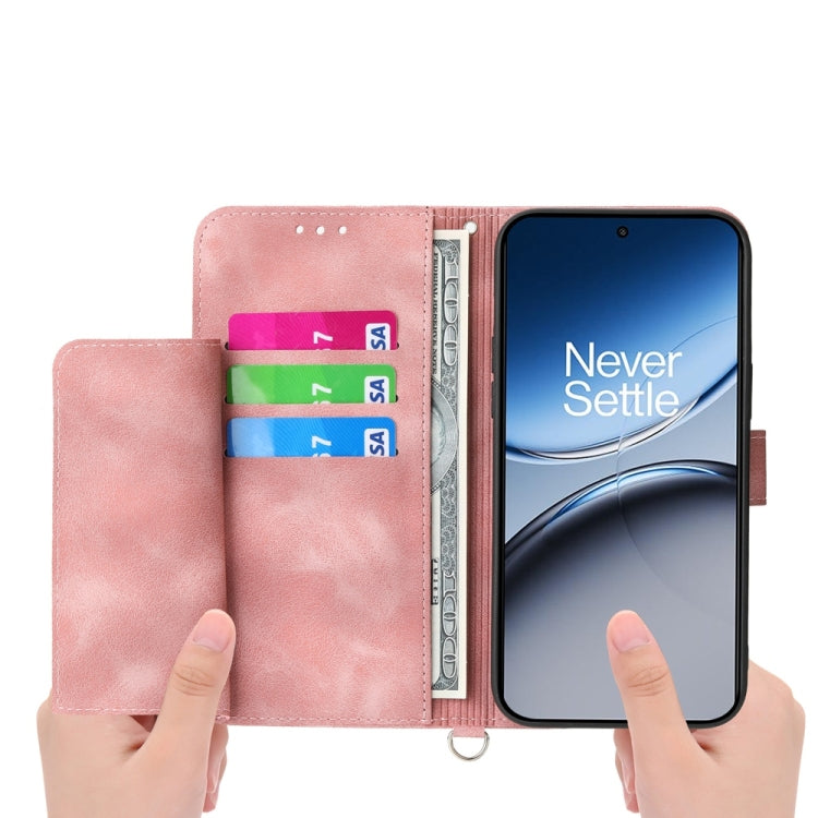 For OnePlus Nord 4 5G Skin-feel Flowers Embossed Wallet Leather Phone Case