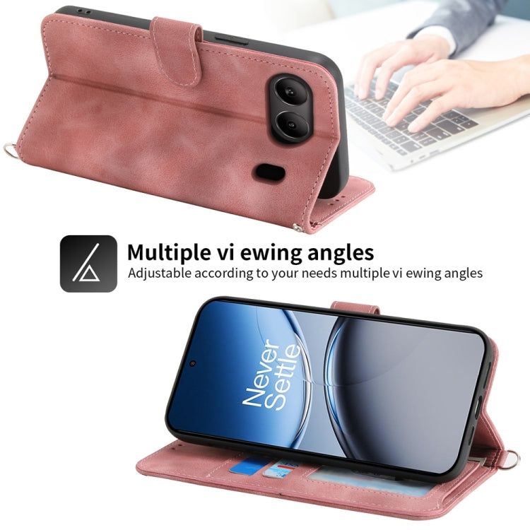 For OnePlus Nord 4 5G Skin-feel Flowers Embossed Wallet Leather Phone Case