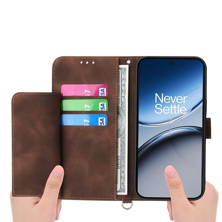 For OnePlus Nord 4 5G Skin-feel Flowers Embossed Wallet Leather Phone Case