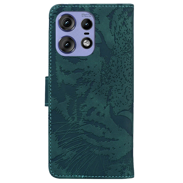 For Motorola Edge 50 Pro Tiger Embossing Pattern Flip Leather Phone Case