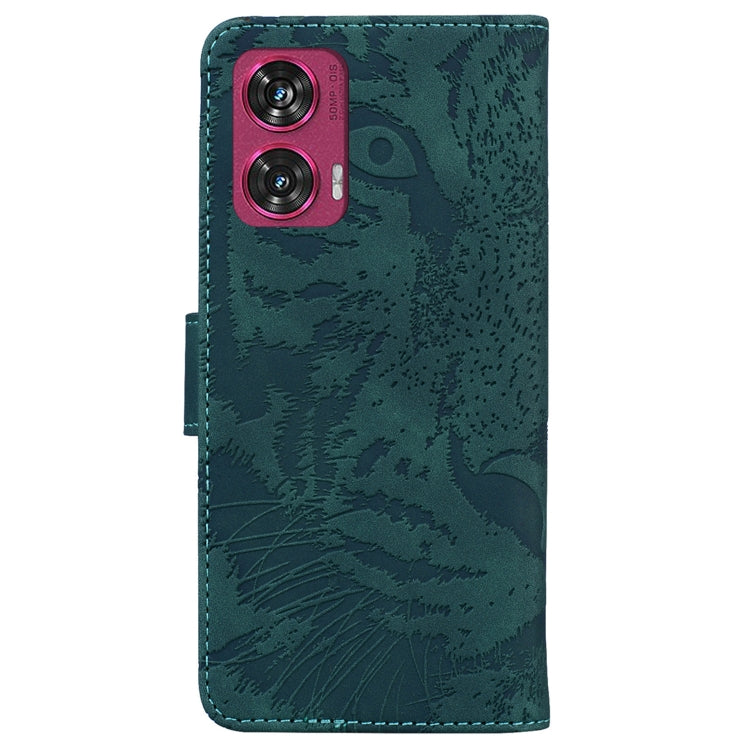 For Motorola Edge 50 Fusion Tiger Embossing Pattern Flip Leather Phone Case