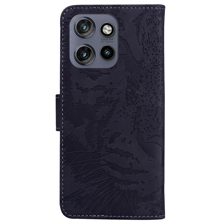 For Motorola Edge 50 Neo 5G Global Tiger Embossing Pattern Flip Leather Phone Case