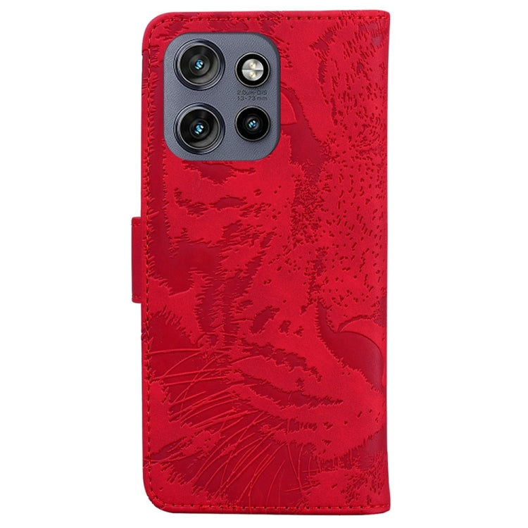 For Motorola Edge 50 Neo 5G Global Tiger Embossing Pattern Flip Leather Phone Case