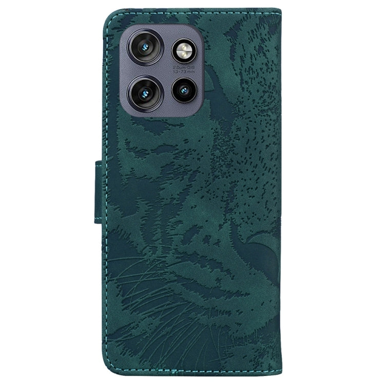 For Motorola Edge 50 Neo 5G Global Tiger Embossing Pattern Flip Leather Phone Case