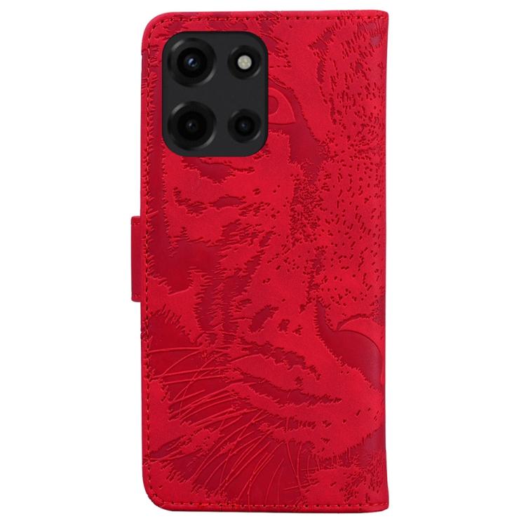 For Motorola Moto G 5G 2025 Tiger Embossing Pattern Flip Leather Phone Case