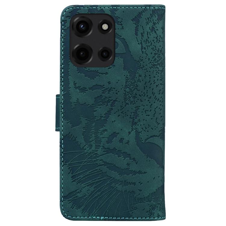 For Motorola Moto G 5G 2025 Tiger Embossing Pattern Flip Leather Phone Case