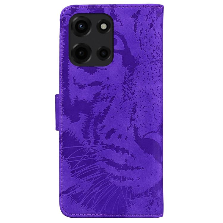 For Motorola Moto G 5G 2025 Tiger Embossing Pattern Flip Leather Phone Case