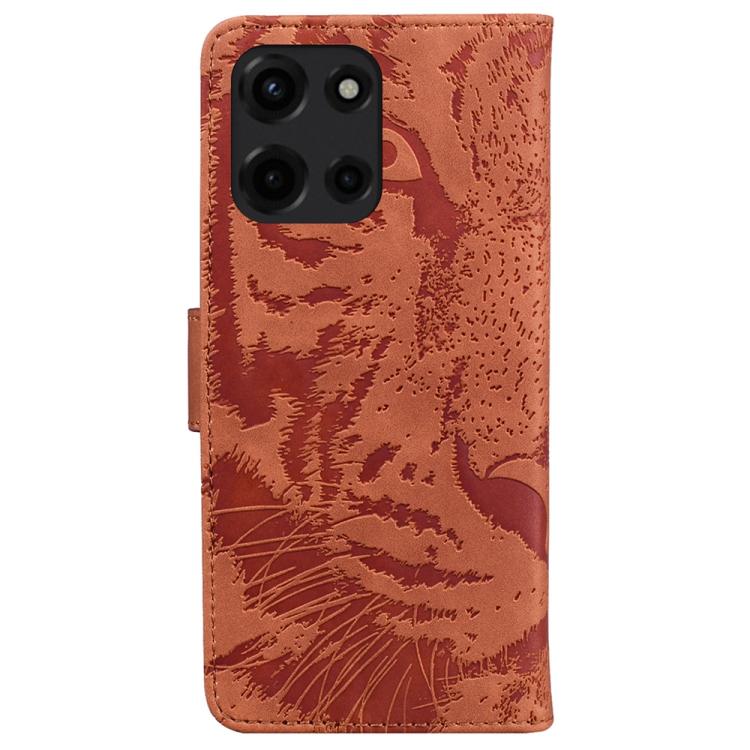 For Motorola Moto G 5G 2025 Tiger Embossing Pattern Flip Leather Phone Case
