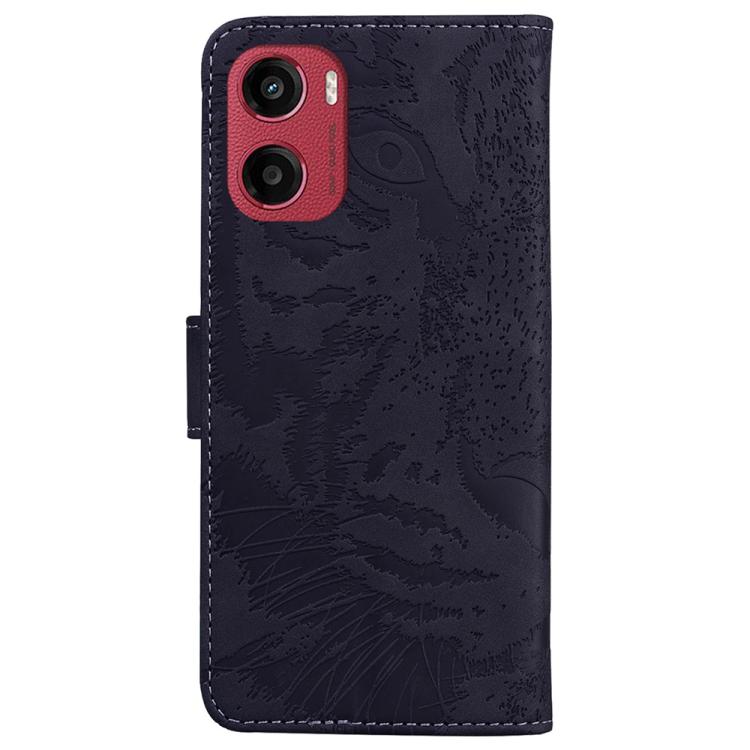 For Motorola Moto G05 / E15 Tiger Embossing Pattern Flip Leather Phone Case