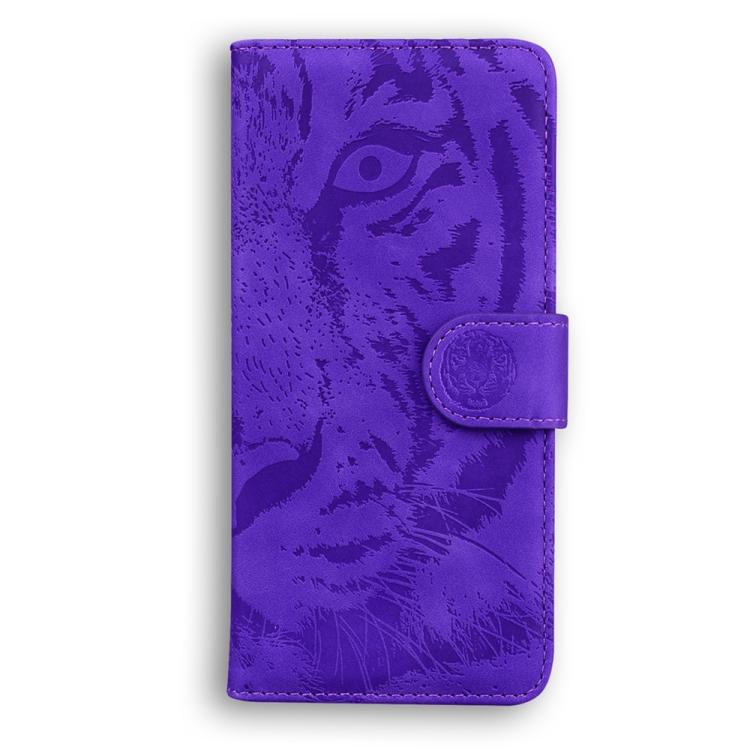For Motorola Moto G15 Tiger Embossing Pattern Flip Leather Phone Case
