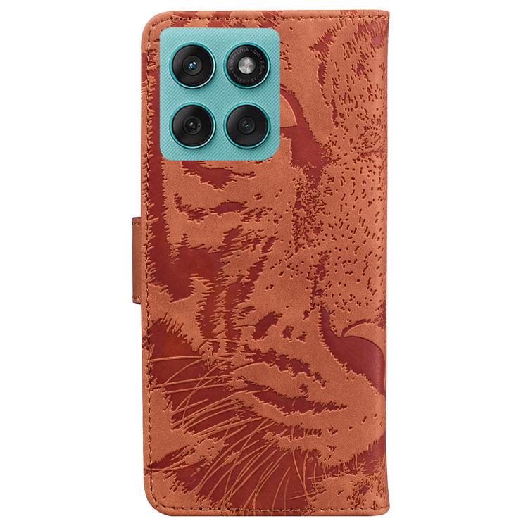For Motorola Edge 60 Fusion / Edge 5G 2025 Tiger Embossing Pattern Flip Leather Phone Case
