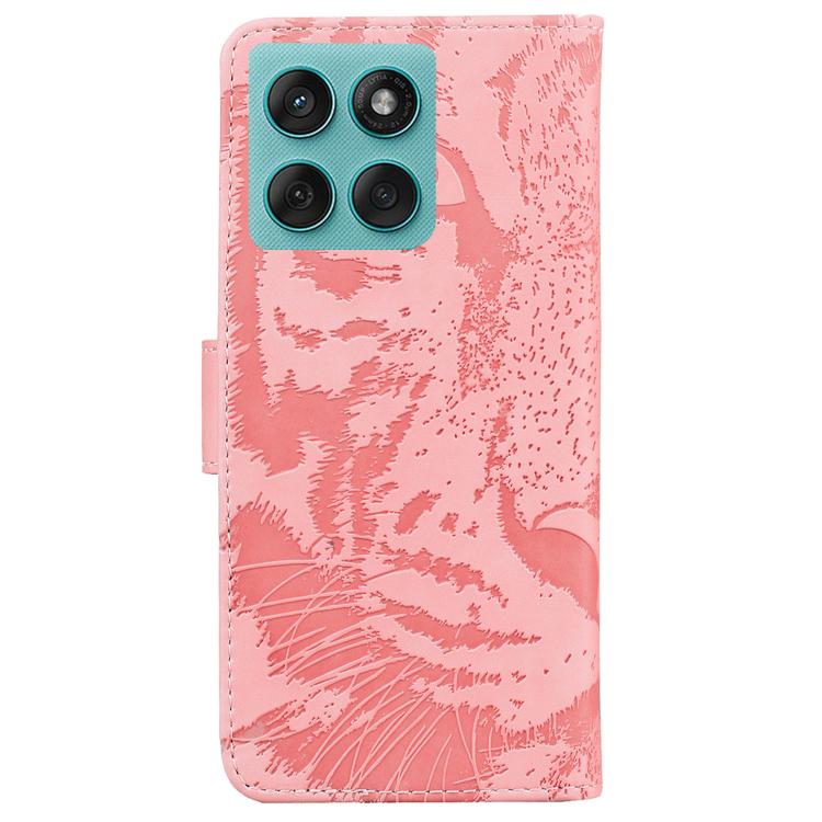 For Motorola Edge 60 Fusion / Edge 5G 2025 Tiger Embossing Pattern Flip Leather Phone Case