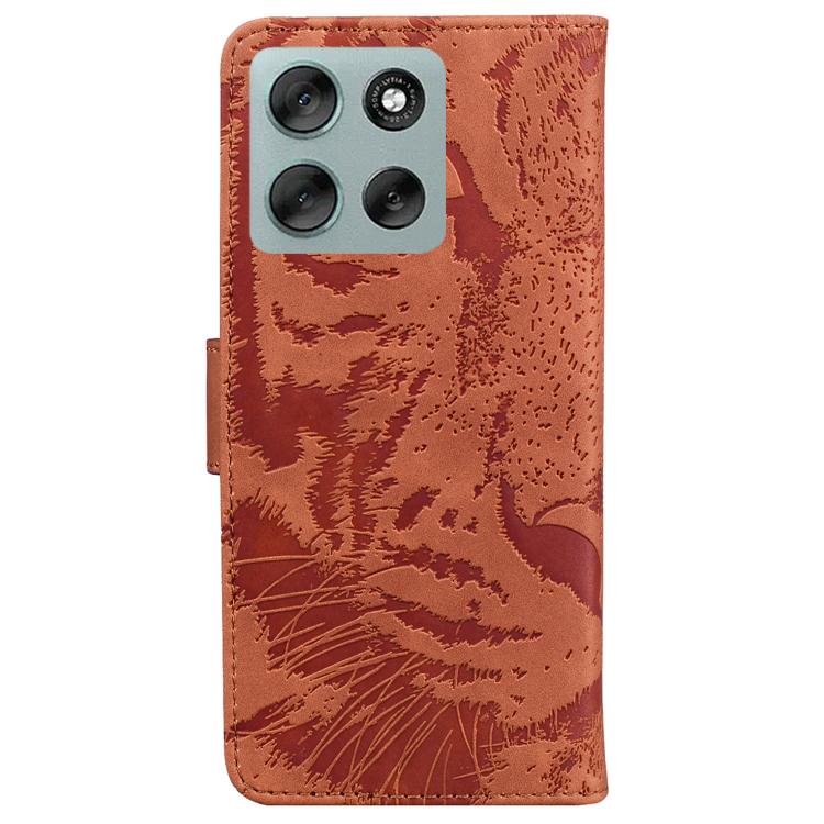 For Motorola Moto G56 5G / G66j 5G / G66y 5G Tiger Embossing Pattern Flip Leather Phone Case