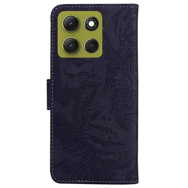 For Motorola Moto G86 5G Tiger Embossing Pattern Flip Leather Phone Case