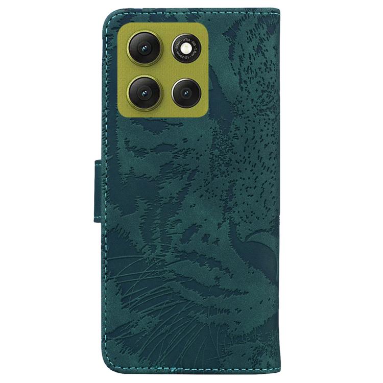 For Motorola Moto G86 5G Tiger Embossing Pattern Flip Leather Phone Case