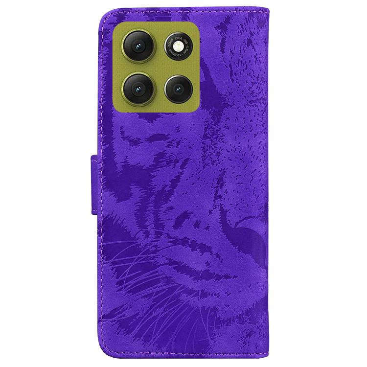 For Motorola Moto G86 5G Tiger Embossing Pattern Flip Leather Phone Case