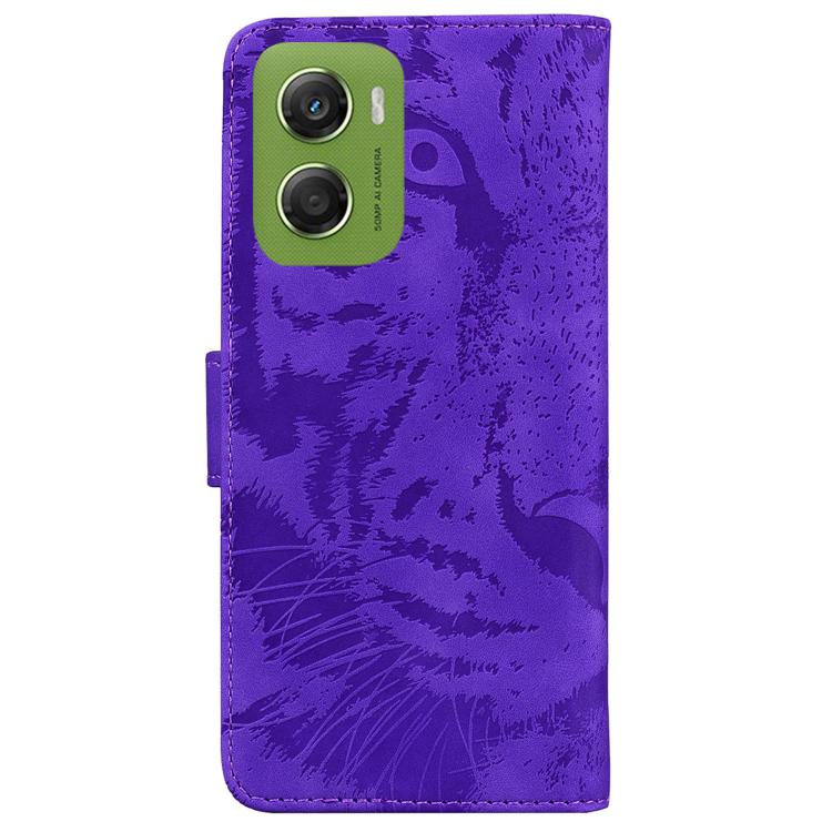 For Motorola Moto G06 4G Tiger Embossing Pattern Flip Leather Phone Case