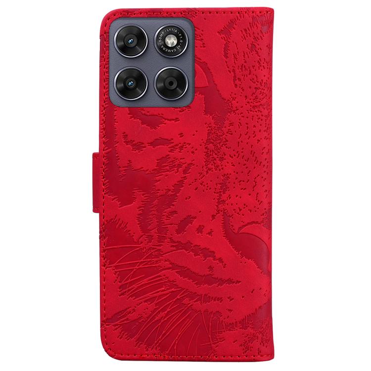 For Motorola Moto G67 5G / Moto G77 5G Tiger Embossing Pattern Flip Leather Phone Case