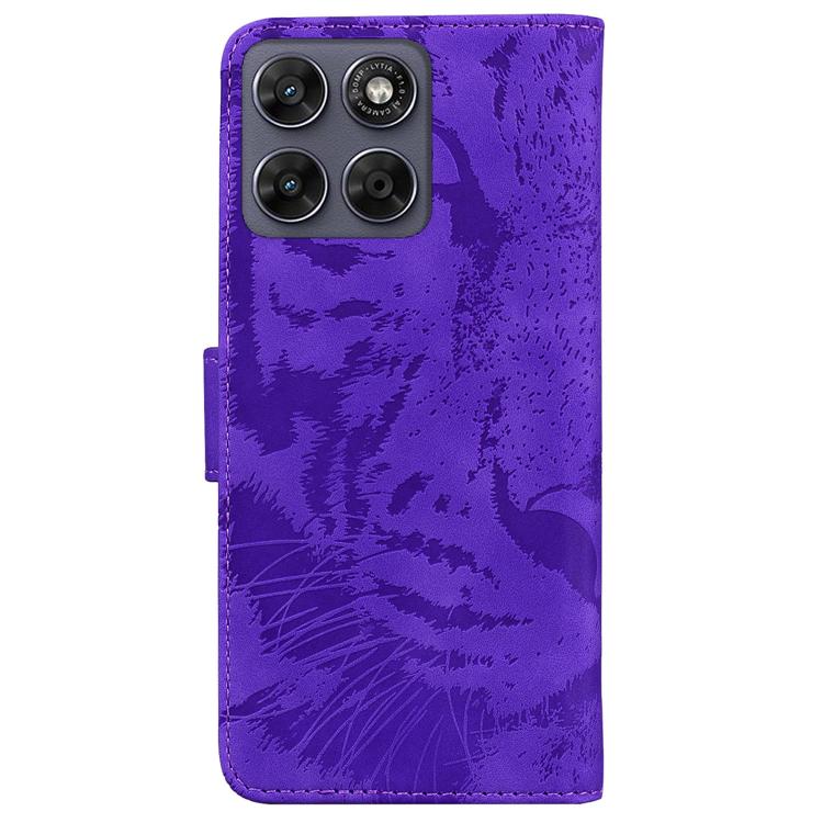 For Motorola Moto G67 5G / Moto G77 5G Tiger Embossing Pattern Flip Leather Phone Case